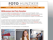 Tablet Screenshot of fotohunziker.ch